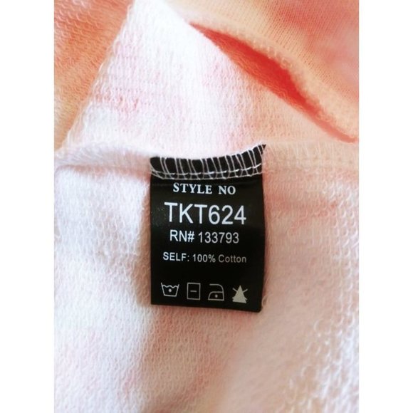 POLGIRLS Pink‎ Cloud (Tie-Dye) Pullover Lightweight Sweatshirt L - Picture 5 of 9